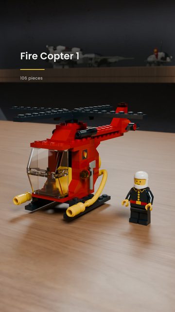LEGO® 6685 Fire Copter 1 build video cover